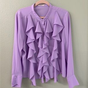 Lavender Moda Luxe Ruffle Blouse